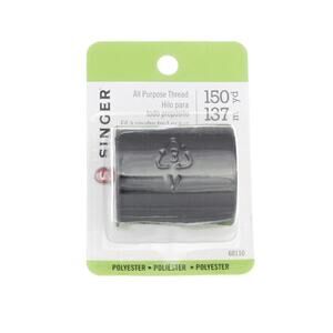 Singer Polyester All Purpose Thread Black 3 Pack 150 YD 60110 Bundle